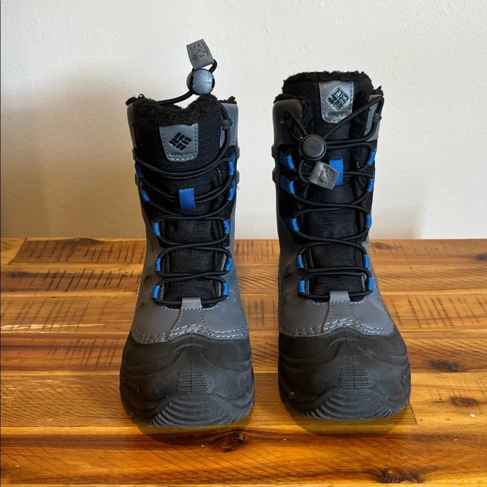 Columbia Black and Blue Snow Boots